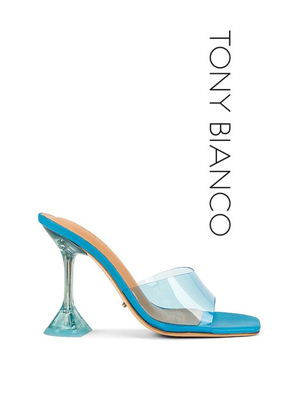 Tony Bianco Shoes - Serrin Blue Vinylite/Blue Nappa- Size 6 M - Picture 2 of 7